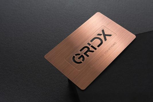 Copper Finish Metal Business Cards