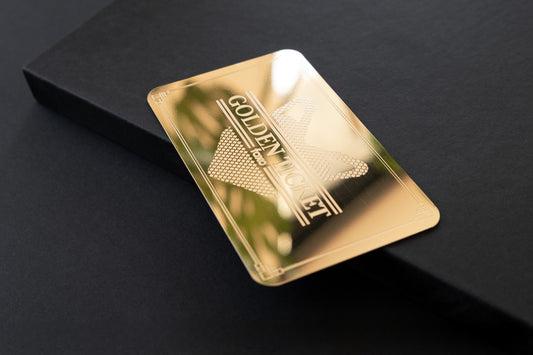 Brass Finish Metal Business Cards