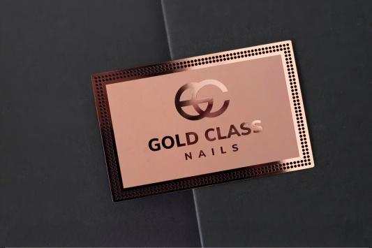 Rose Gold Metal Business Cards