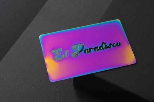 Rainbow Metal Cards