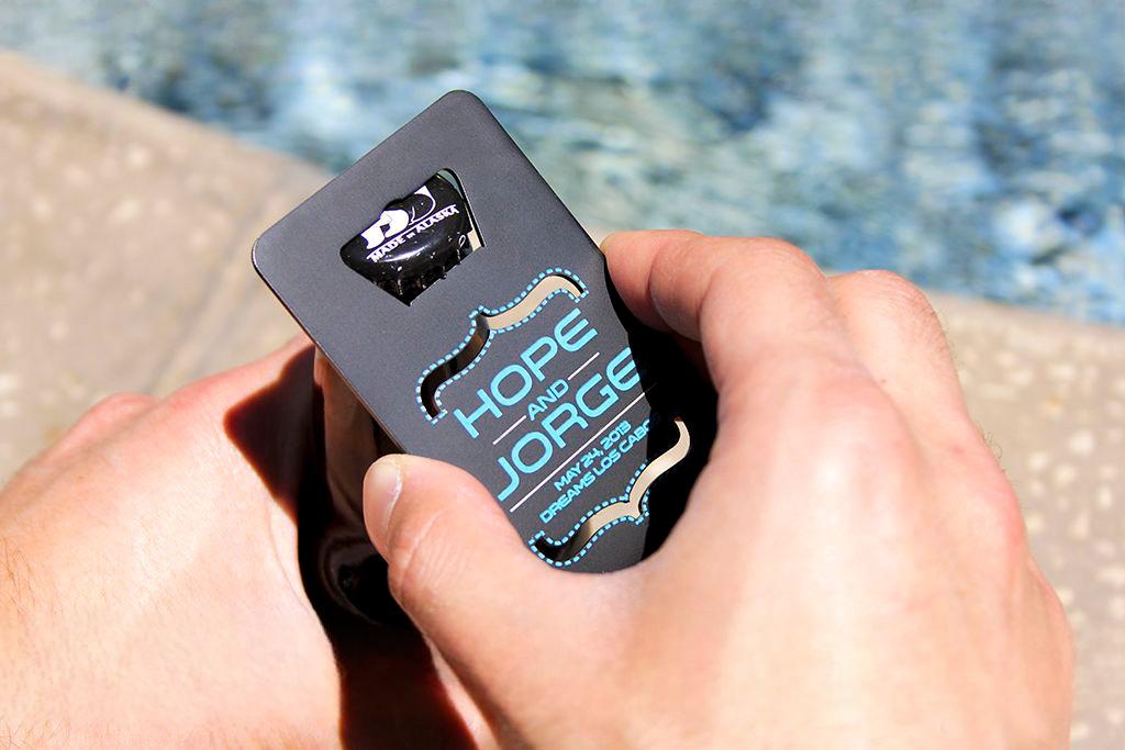 Metal Bottle Opener Business Cards