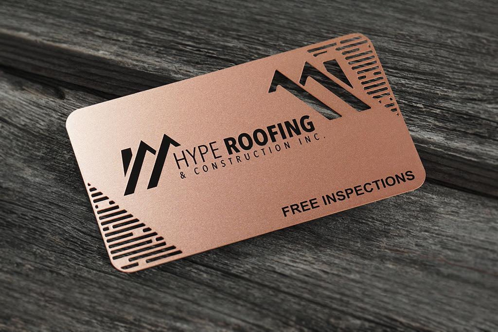 Rose Gold Metal Business Cards