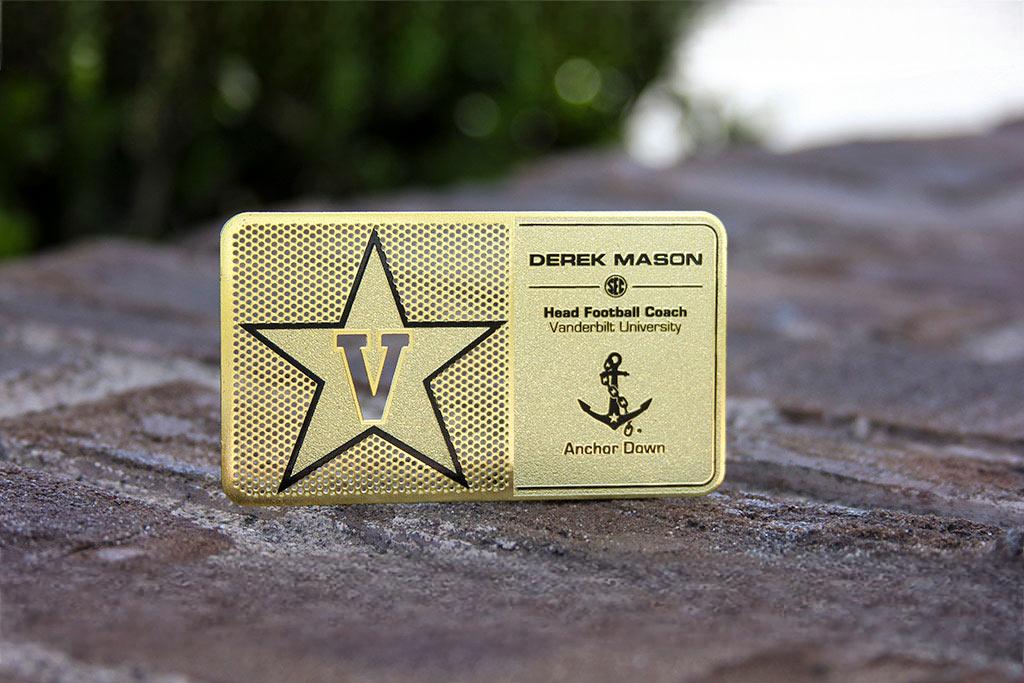 Brass Finish Metal Business Cards