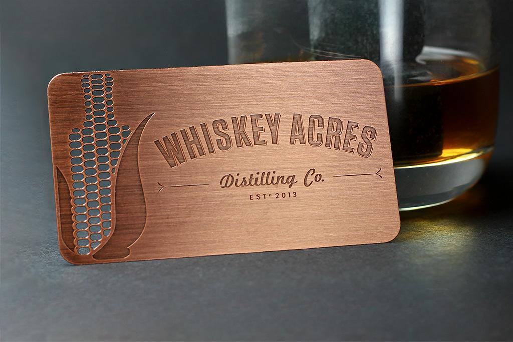 Copper Finish Metal Business Cards