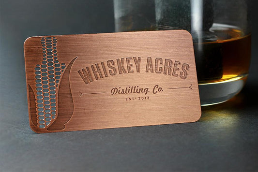 Copper Finish Metal Business Cards